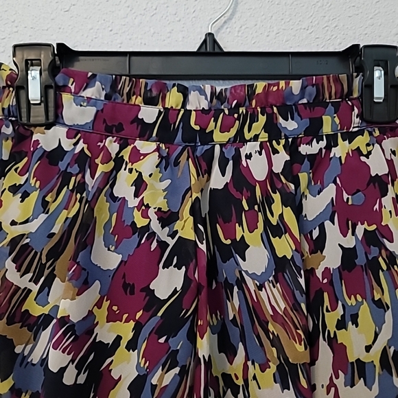DALIA COLLECTION Lined Color Splash Skirt Size 8 32" W x 18" L - Picture 2 of 5